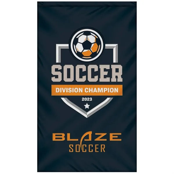 3' x 5' Double Sided Embroidered Banner with Pole Sleeve
