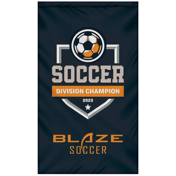 3' x 5' Double Sided Embroidered Banner with Pole Sleeve