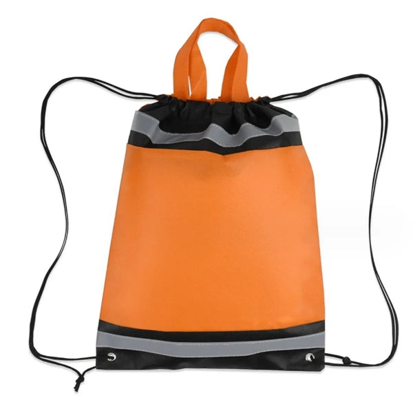 210D Polyester Custom String Bags with Reflective Stripe