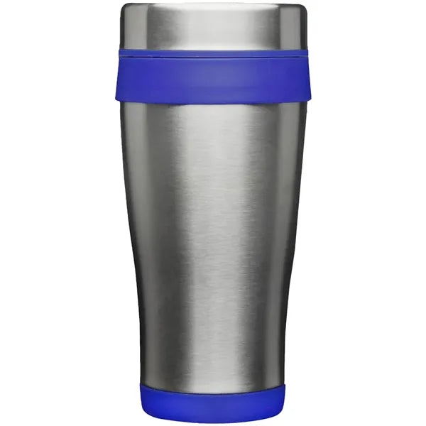 16 oz Curved Steel Acrylic Tumbler w/Slide Lock Color Accent