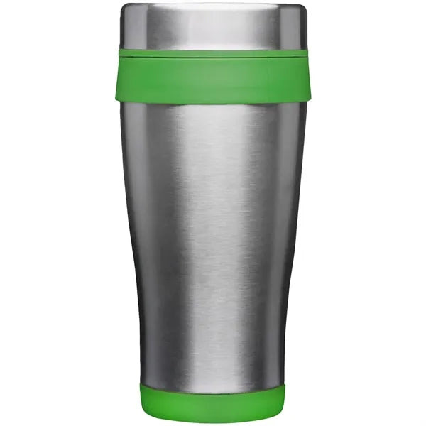 16 oz Curved Steel Acrylic Tumbler w/Slide Lock Color Accent
