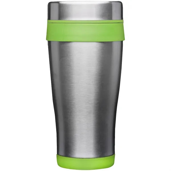 16 oz Curved Steel Acrylic Tumbler w/Slide Lock Color Accent