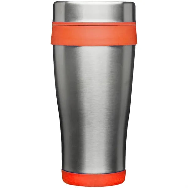 16 oz Curved Steel Acrylic Tumbler w/Slide Lock Color Accent