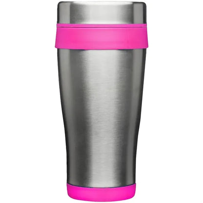 16 oz Curved Steel Acrylic Tumbler w/Slide Lock Color Accent