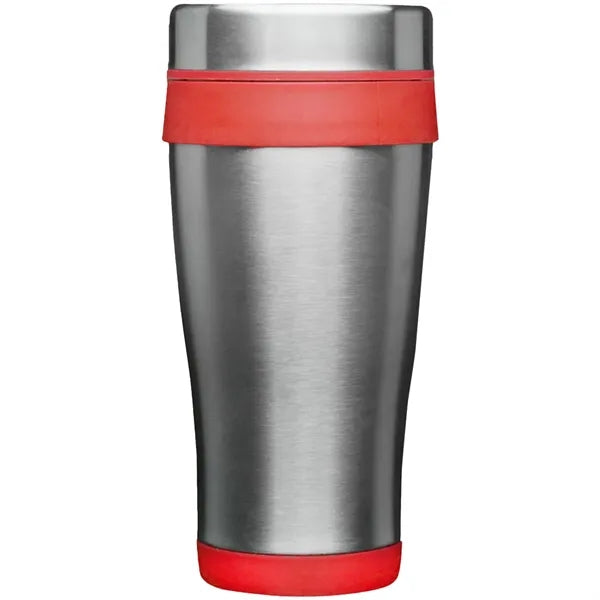 16 oz Curved Steel Acrylic Tumbler w/Slide Lock Color Accent