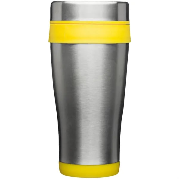 16 oz Curved Steel Acrylic Tumbler w/Slide Lock Color Accent