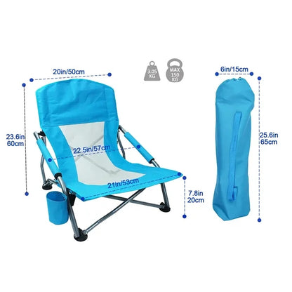 Armrests Folding Portable Beach Chair