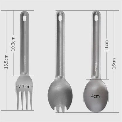 Lightweight Camping Titanium Spork Spoon