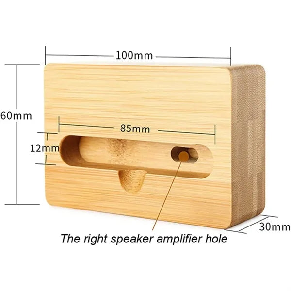 Bamboo Wooden Phone Amplifier Stand