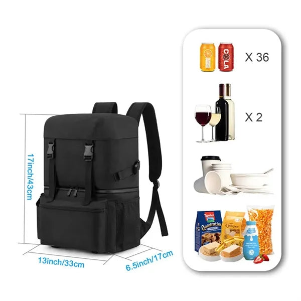 Logo Insulated Leakproof Cooler Picnic Double Layer Backpack