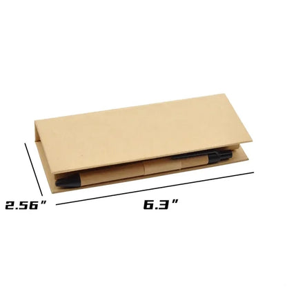 Sticky Note Set with Pen and Ruler and Ecological Case.
