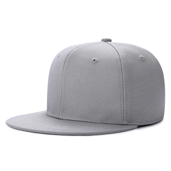 Solid Color Glossy Flat Brim Hip Hop Baseball Cap