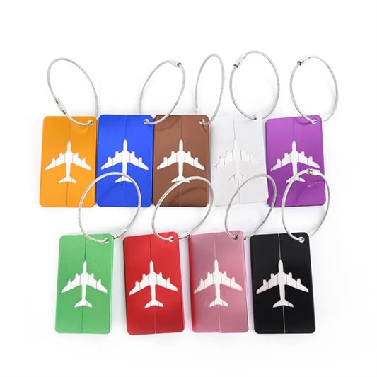 Aluminum Airplane Pattern Tag for Travel Suitcase