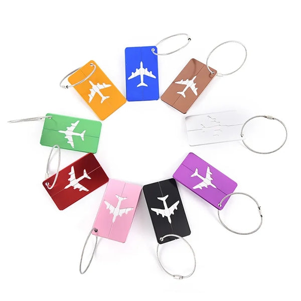 Aluminum Airplane Pattern Tag for Travel Suitcase