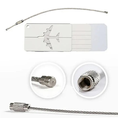 Aluminum Airplane Pattern Tag for Travel Suitcase