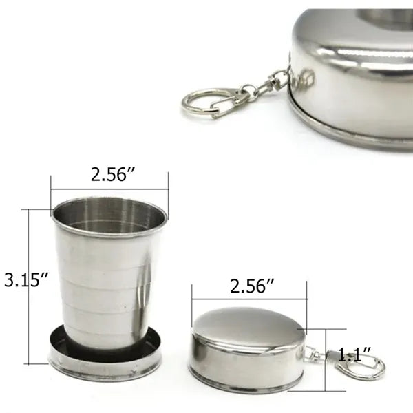 Stainless Steel Portable Outdoor Camping Collapsible Cup