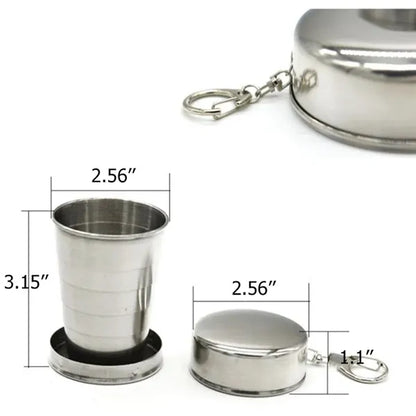 Stainless Steel Portable Outdoor Camping Collapsible Cup