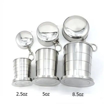 Stainless Steel Portable Outdoor Camping Collapsible Cup