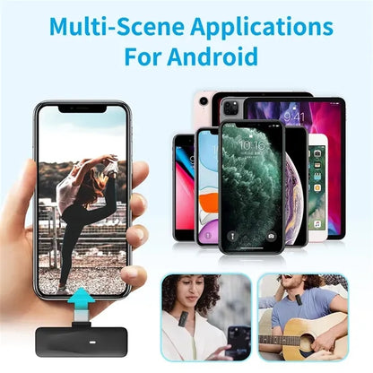Wireless Lavalier Microphone for Phone with charging case