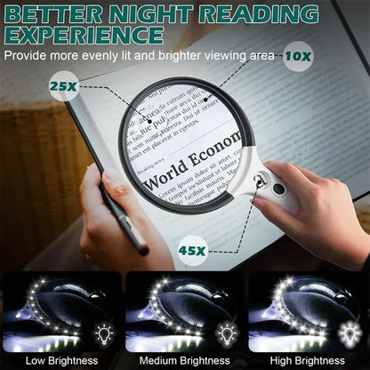 Magnifying Glass with 12 LED Lights