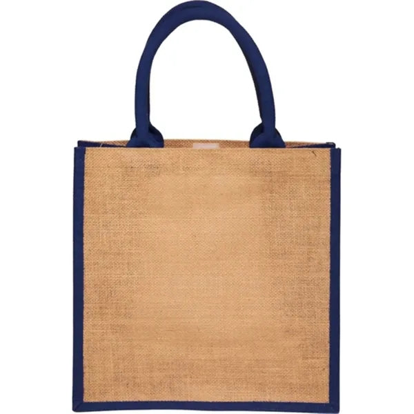 Laminated Jute Bags w/ Colored Sides and Handles