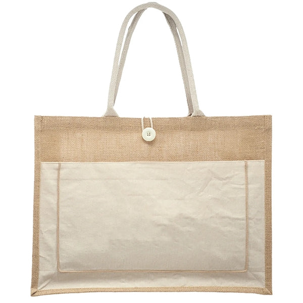 Cotton Stylish Shopping Pocket Jute Tote Bag