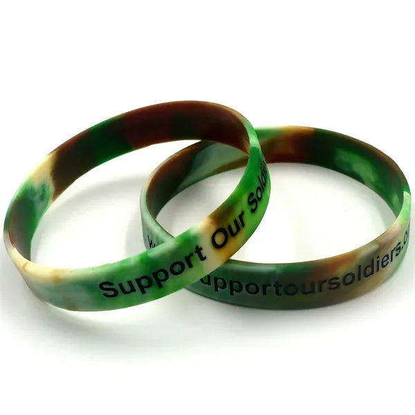 Debossed & Color Filled Silicone Bracelets