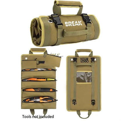 Roll-Up Electrician Canvas Heavy-Duty Tool Organized Bag