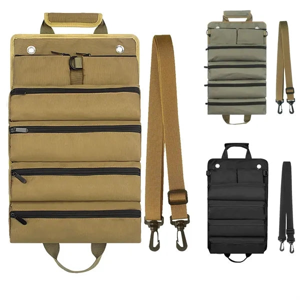Roll-Up Electrician Canvas Heavy-Duty Tool Organized Bag