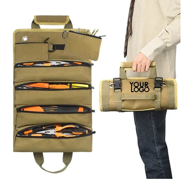 Roll-Up Electrician Canvas Heavy-Duty Tool Organized Bag