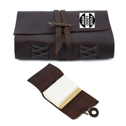 A5 Vintage Real Crazy Horse Leather Journal Notebook