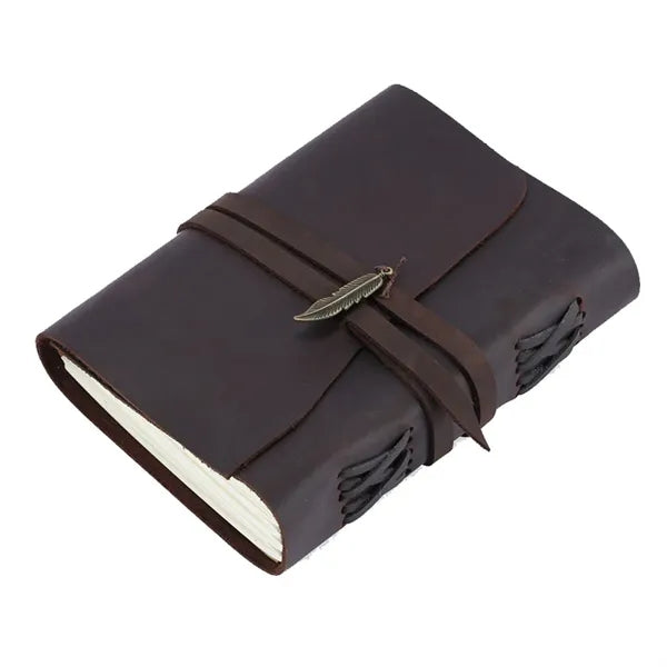 A5 Vintage Real Crazy Horse Leather Journal Notebook