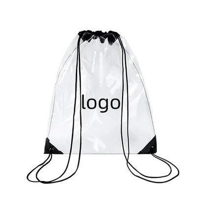 PVC Transparent Drawstring Backpack Bag