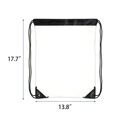 PVC Transparent Drawstring Backpack Bag
