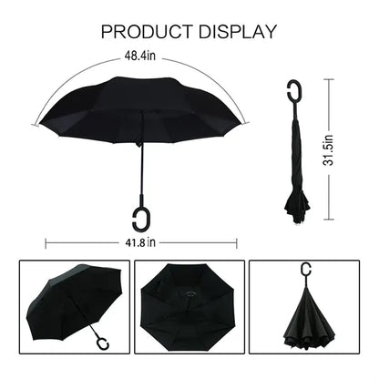 C Handle Inverted Reverse Umbrella
