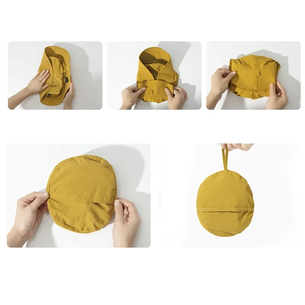 Packable Wide Brim Bucket Sun Hat