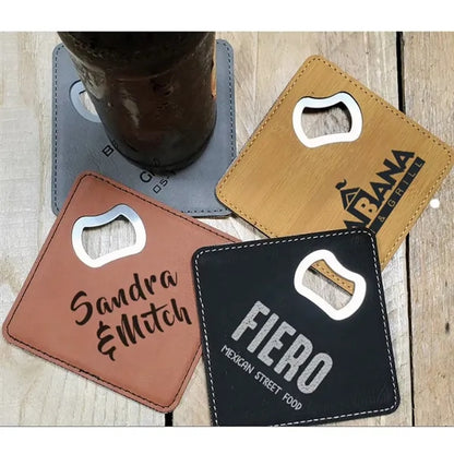 Square Leathers Beer Bottle Opener