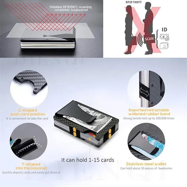 RFID Blocking Aluminium Alloy Credit Card Clip