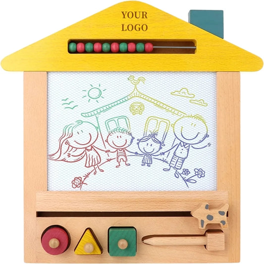 Wooden Magnetic Drawing Board Toddlers Toys