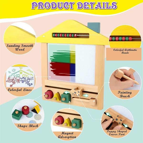 Wooden Magnetic Drawing Board Toddlers Toys