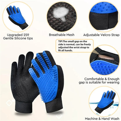 Pet Grooming Glove Hair Remover Brush