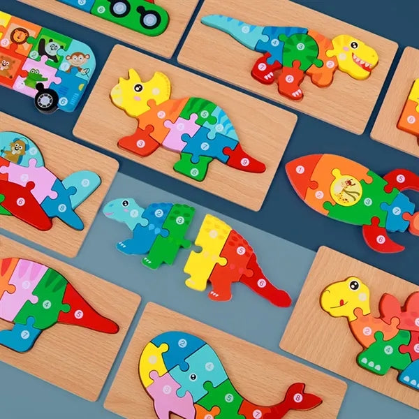 Toddler Wooden Dinosaur Puzzles