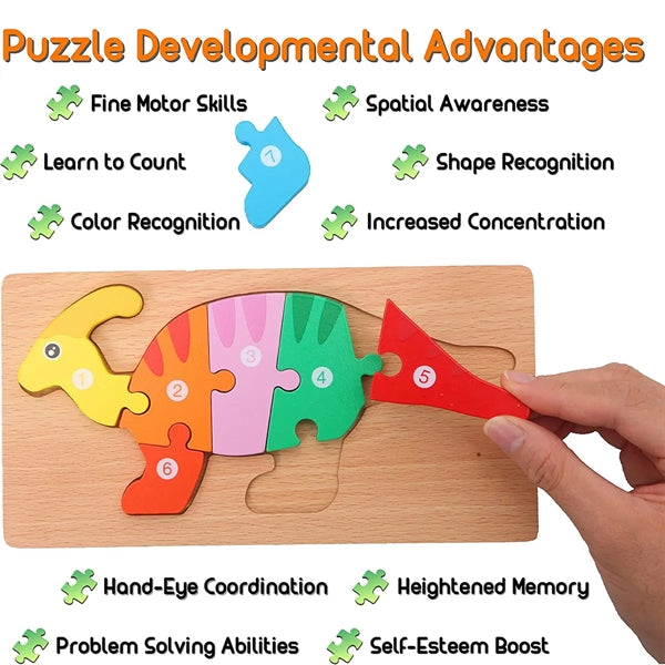 Toddler Wooden Dinosaur Puzzles