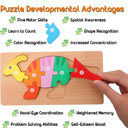 Toddler Wooden Dinosaur Puzzles