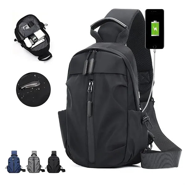 Crossbody Sling Bag Backpack With Charging Port