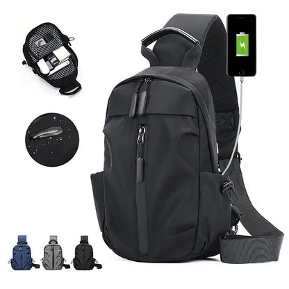 Crossbody Sling Bag Backpack With Charging Port