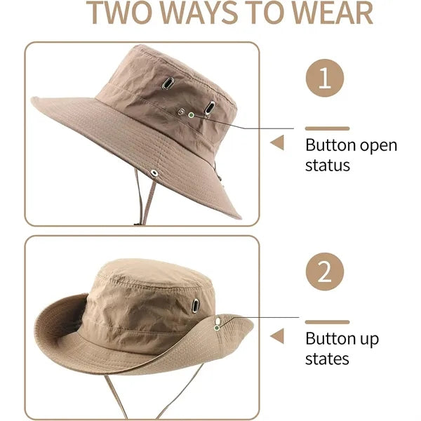 Wide Brim Sun Bucket Hat