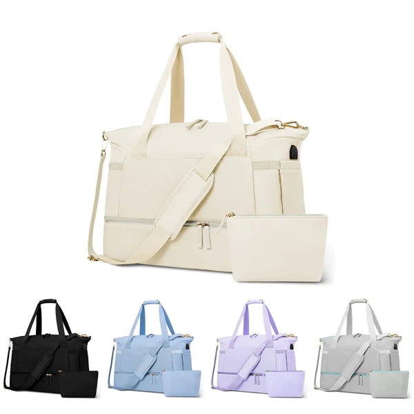 Gym Weekender Travel Duffel Bag for Women Overnight