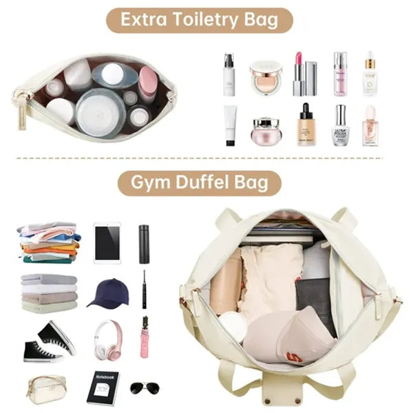 Gym Weekender Travel Duffel Bag for Women Overnight