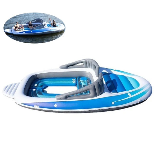 Eco-friendly PVC Inflatable 6 Man Beach Pool Float Boat